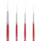 Creative Mark Polar Flo Professional Watercolor Brushes - Assorted Rigger Set of 4 - Short Handle, Nickel-Plated Seamless Ferrule - Art Paint Brushes for Acrylic Painting, Watercolor, Gouache, and More